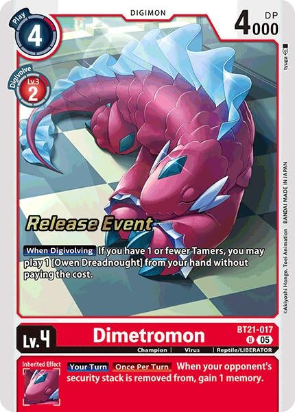 Image for Dimetromon (BT21-017 U) (World Convergence Release Event Cards) - Digimon Card Game