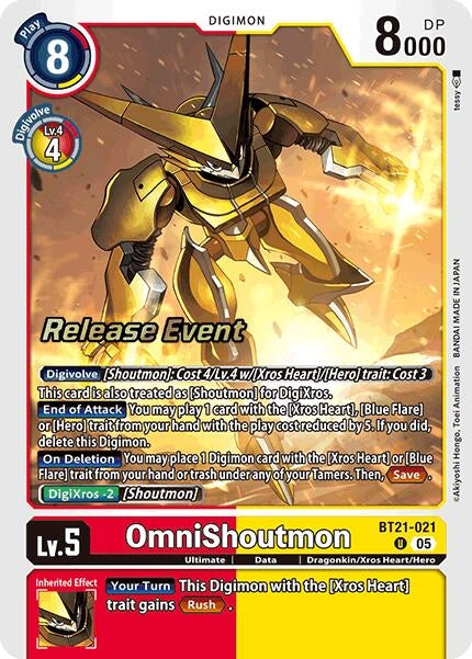 Image for OmniShoutmon (BT21-021 U) (World Convergence Release Event Cards) - Digimon Card Game