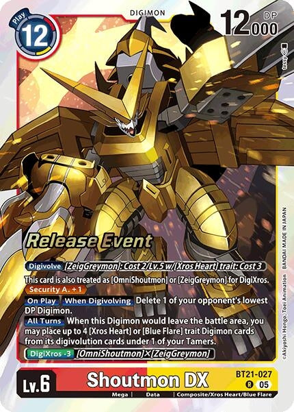 Image for Shoutmon DX (BT21-027 R) (World Convergence Release Event Cards) - Digimon Card Game