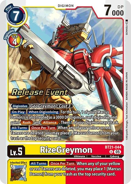 Image for RizeGreymon (BT21-044 U) (World Convergence Release Event Cards) - Digimon Card Game