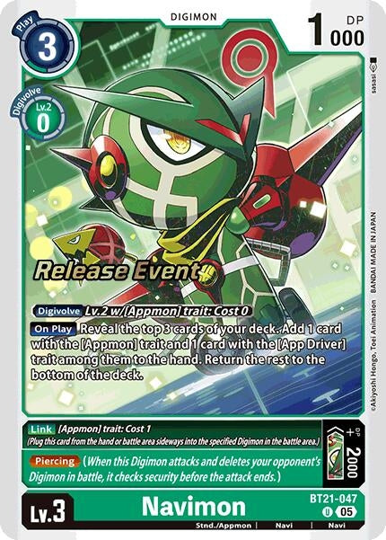Image for Navimon (BT21-047 U) (World Convergence Release Event Cards) - Digimon Card Game