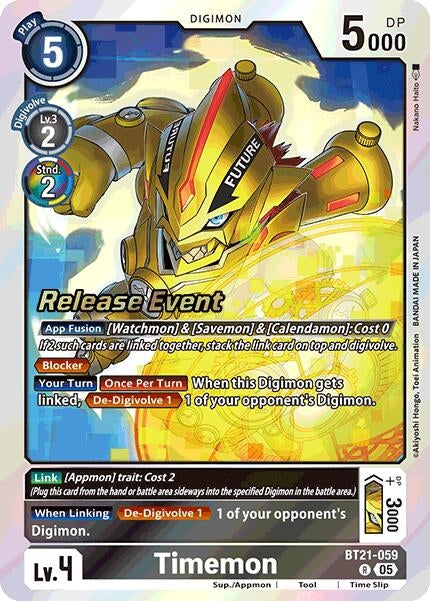 Image for Timemon (BT21-059 R) (World Convergence Release Event Cards) - Digimon Card Game