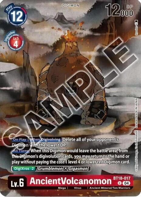 Image for AncientVolcanomon (Tamer's Selection Box Ver. Championship 2024) (BT18-017 U) (Release Special Booster 2.0) - Digimon Card Game