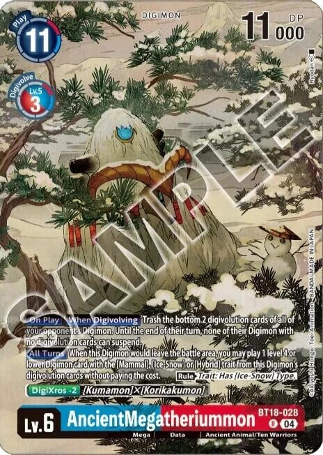 Image for AncientMegatheriummon (Tamer's Selection Box Ver. Championship 2024) (BT18-028 R) (Release Special Booster 2.0) - Digimon Card Game