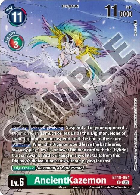Image for AncientKazemon (Tamer's Selection Box Ver. Championship 2024) (BT18-054 R) (Release Special Booster 2.0) - Digimon Card Game