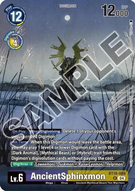 Image for AncientSphinxmon (Tamer's Selection Box Ver. Championship 2024) (BT18-084 R) (Release Special Booster 2.0) - Digimon Card Game