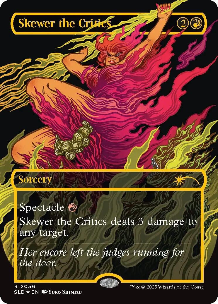 Image for Skewer the Critics (2056) (Raised Foil) (2056) (Secret Lair Drop Series) - Magic: The Gathering