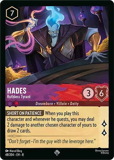 Image for Hades - Ruthless Tyrant (48/204) (Reign of Jafar) - Disney Lorcana