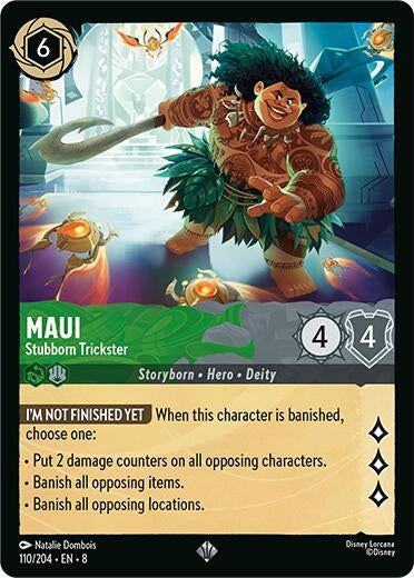 Image for Maui - Stubborn Trickster (110/204) (Reign of Jafar) - Disney Lorcana