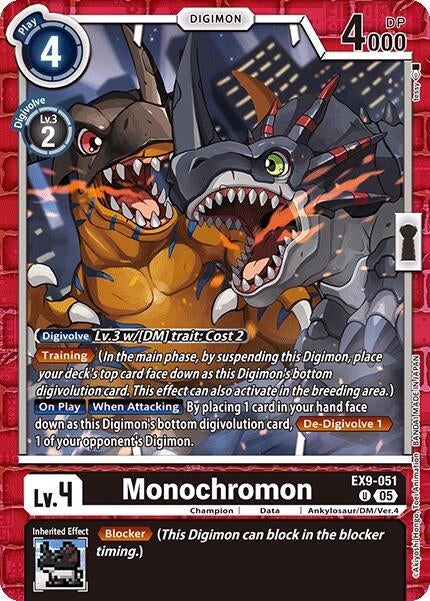Image for Monochromon (EX9-051 U) (Versus Monsters) - Digimon Card Game