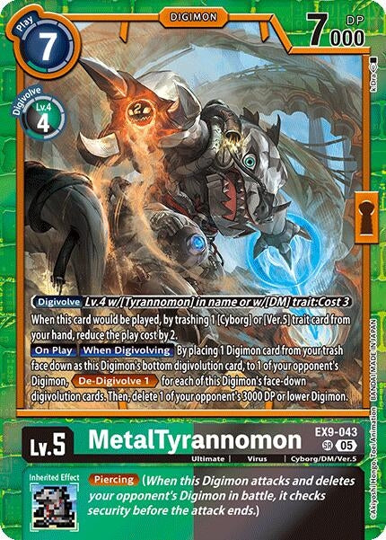 Image for MetalTyrannomon (EX9-043 SR) (Versus Monsters) - Digimon Card Game