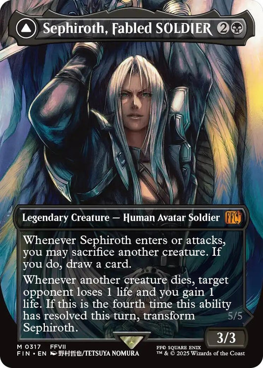 Image for Sephiroth, Fabled SOLDIER (0317) (Borderless) (317) (FINAL FANTASY) - Magic: The Gathering