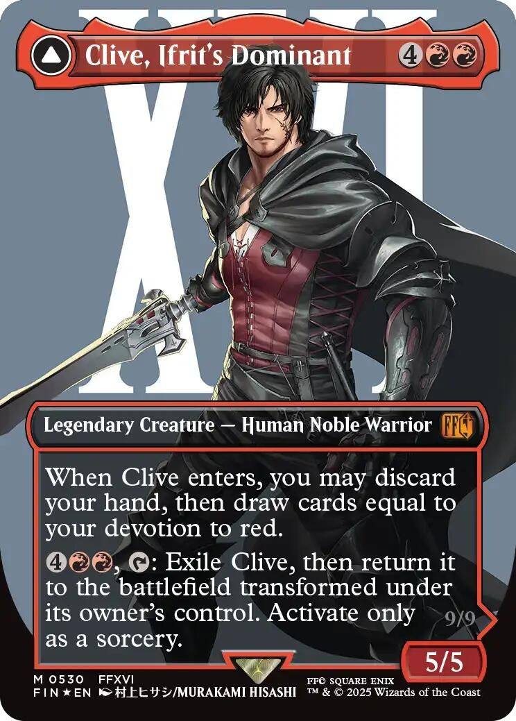 Image for Clive, Ifrit's Dominant (Borderless) (Surge Foil) (0530) (530) (FINAL FANTASY) - Magic: The Gathering