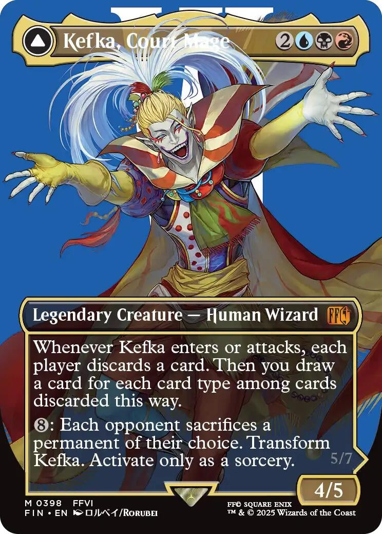 Image for Kefka, Court Mage (0398) (Borderless) (398) (FINAL FANTASY) - Magic: The Gathering