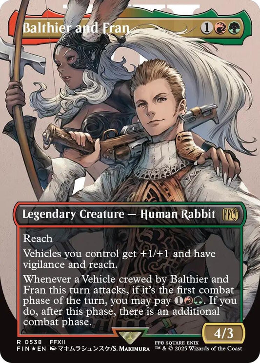 Image for Balthier and Fran (0538) (Borderless) (Surge Foil) (538) (FINAL FANTASY) - Magic: The Gathering