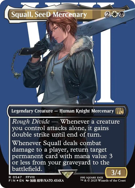 Image for Squall, SeeD Mercenary (Borderless) (Surge Foil) (547) (FINAL FANTASY) - Magic: The Gathering