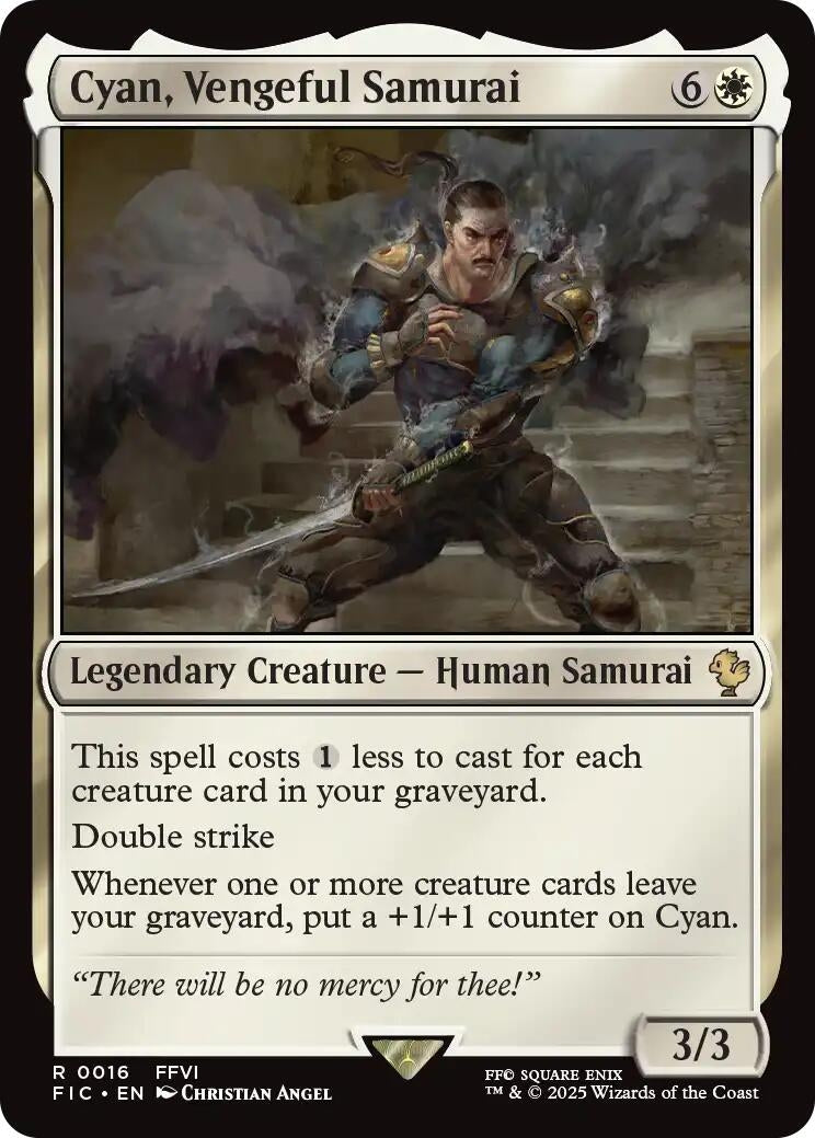 Image for Cyan, Vengeful Samurai (16) (Commander: FINAL FANTASY) - Magic: The Gathering