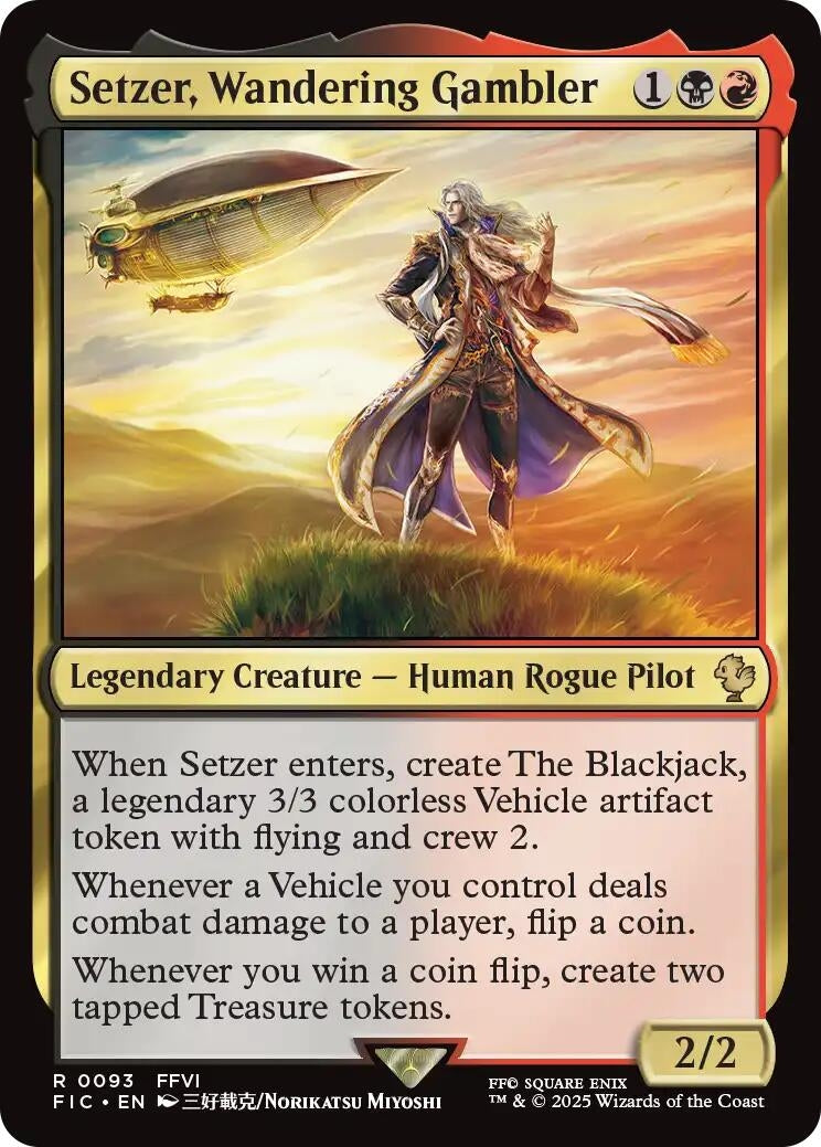 Image for Setzer, Wandering Gambler (93) (Commander: FINAL FANTASY) - Magic: The Gathering