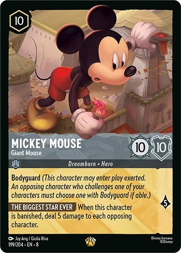 Image for Mickey Mouse - Giant Mouse (199/204) (Reign of Jafar) - Disney Lorcana