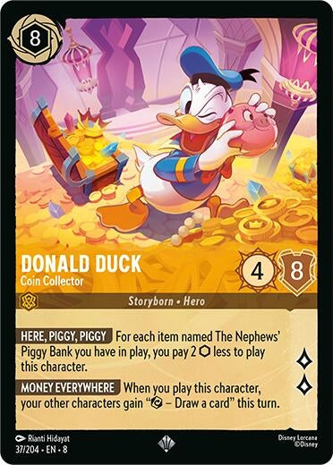 Image for Donald Duck - Coin Collector (37/204) (Reign of Jafar) - Disney Lorcana