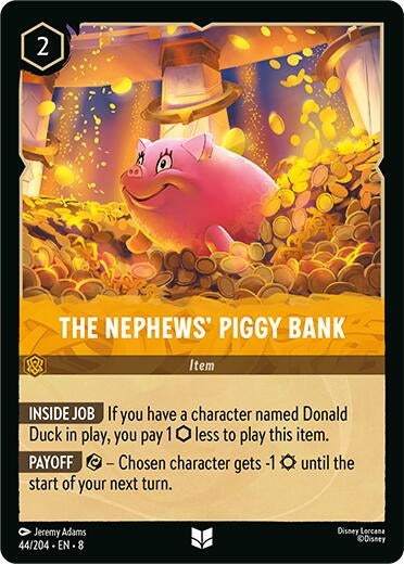 Image for The Nephews' Piggy Bank (44/204) (Reign of Jafar) - Disney Lorcana