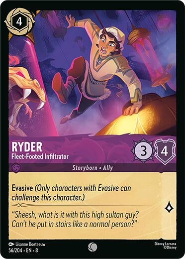 Image for Ryder - Fleet-Footed Infiltrator (56/204) (Reign of Jafar) - Disney Lorcana