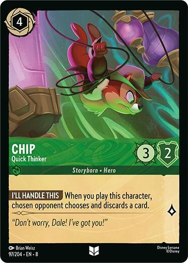 Image for Chip - Quick Thinker (97/204) (Reign of Jafar) - Disney Lorcana