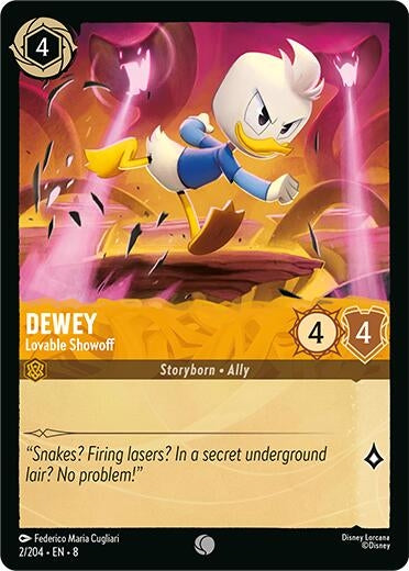 Image for Dewey - Lovable Showoff (2/204) (Reign of Jafar) - Disney Lorcana