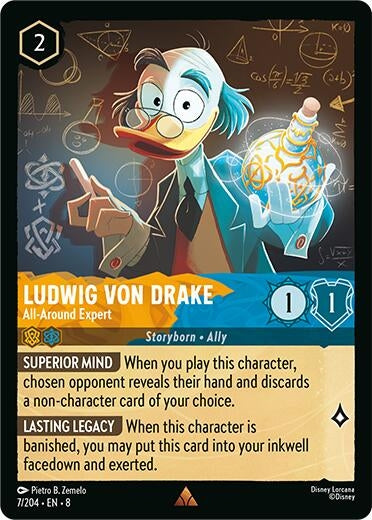 Image for Ludwig Von Drake - All-Around Expert (7/204) (Reign of Jafar) - Disney Lorcana
