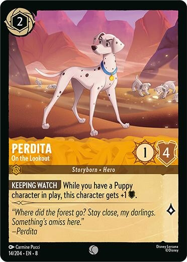 Image for Perdita - On the Lookout (14/204) (Reign of Jafar) - Disney Lorcana