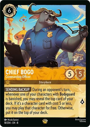 Image for Chief Bogo- Commanding Officer (18/204) (Reign of Jafar) - Disney Lorcana