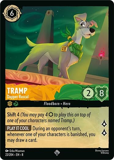 Image for Tramp - Dapper Rascal (22/204) (Reign of Jafar) - Disney Lorcana