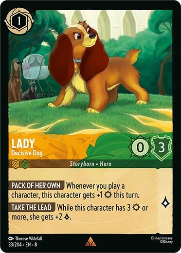 Image for Lady - Decisive Dog (33/204) (Reign of Jafar) - Disney Lorcana