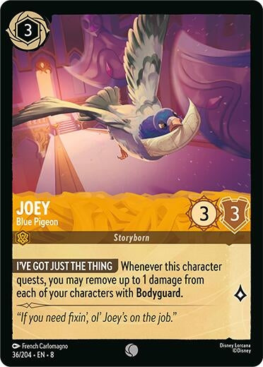 Image for Joey - Blue Pigeon (36/204) (Reign of Jafar) - Disney Lorcana