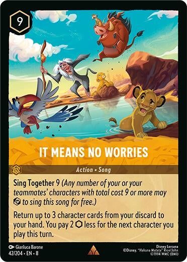 Image for It Means No Worries (42/204) (Reign of Jafar) - Disney Lorcana