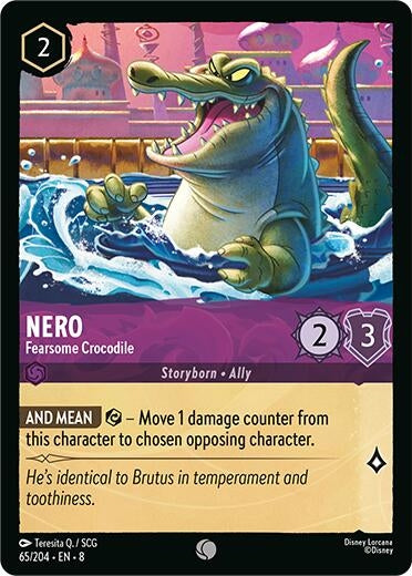 Image for Nero - Fearsome Crocodile (65/204) (Reign of Jafar) - Disney Lorcana