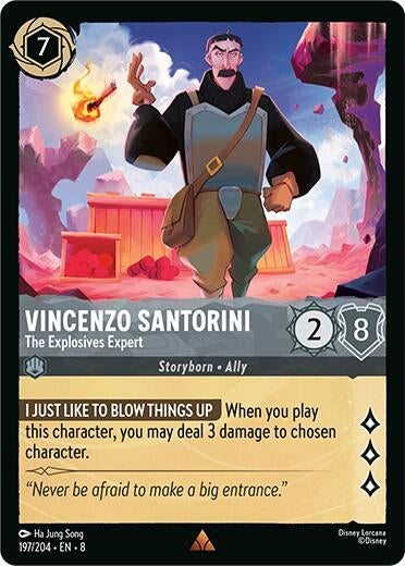 Image for Vincenzo Santorini - The Explosives Expert (197/204) (Reign of Jafar) - Disney Lorcana