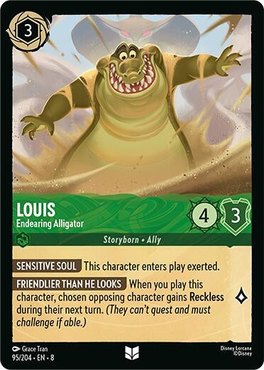 Image for Louis - Endearing Alligator (95/204) (Reign of Jafar) - Disney Lorcana