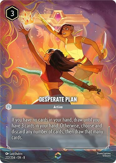 Image for Desperate Plan (Enchanted) (222/204) (Reign of Jafar) - Disney Lorcana