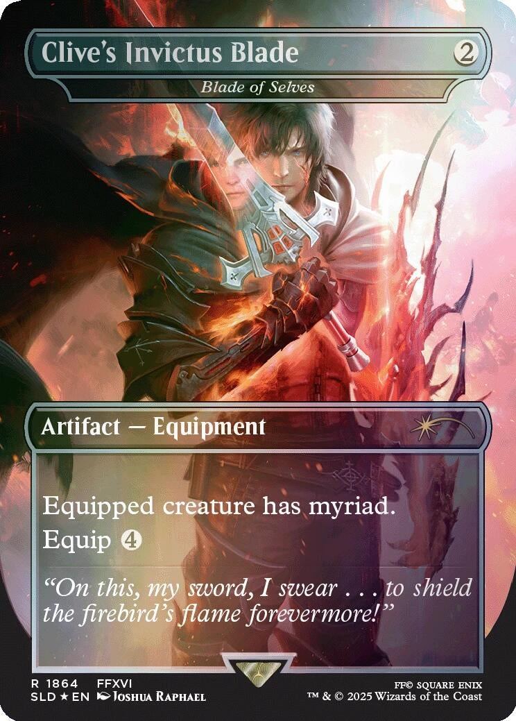 Image for Clive's Invictus Blade - Blade of Selves (Rainbow Foil) (1864) (Secret Lair Drop Series) - Magic: The Gathering