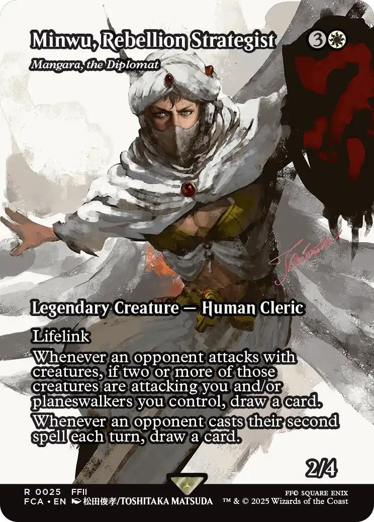 Image for Minwu, Rebellion Strategist - Mangara, the Diplomat (Showcase) (25) (FINAL FANTASY: Through the Ages) - Magic: The Gathering