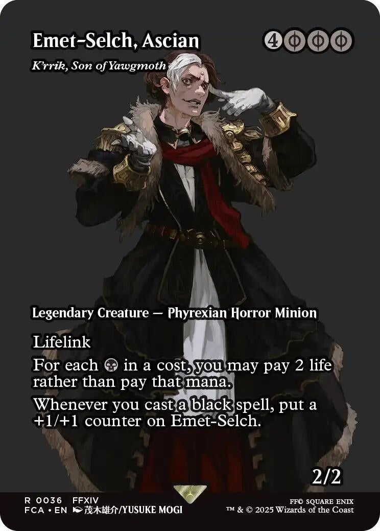 Image for Emet-Selch, Ascian - K'rrik, Son of Yawgmoth (Showcase) (36) (FINAL FANTASY: Through the Ages) - Magic: The Gathering