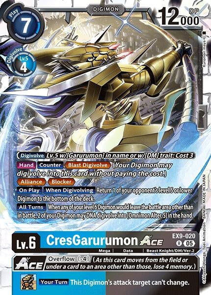 Image for CresGarurumon ACE (EX9-020 R) (Versus Monsters) - Digimon Card Game