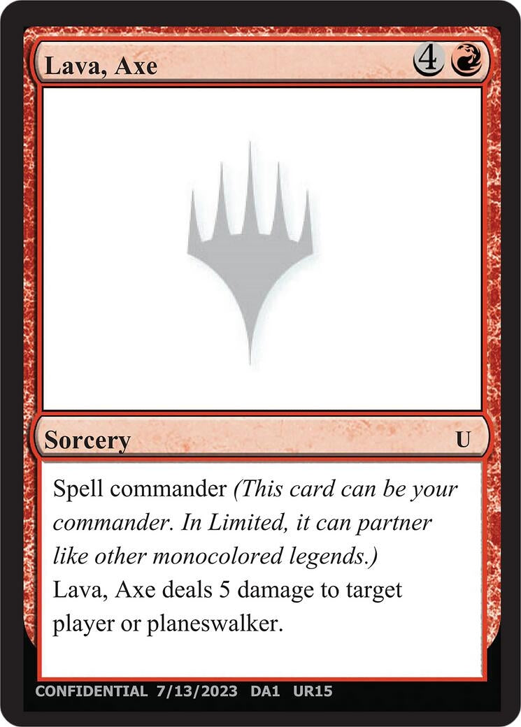 Image for Lava, Axe (Un-Known Event Playtest Cards) - Magic: The Gathering