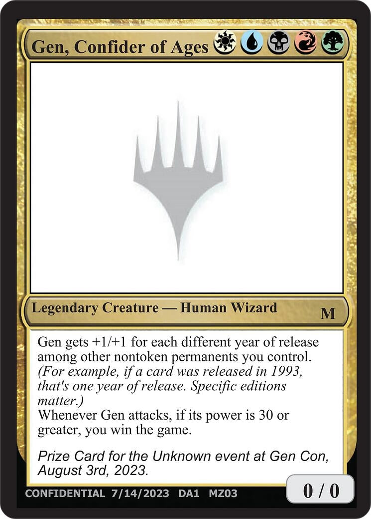 Image for Gen, Confider of Ages (Un-Known Event Playtest Cards) - Magic: The Gathering