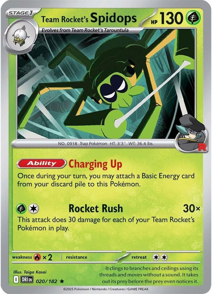 Image for Team Rocket's Spidops (020/182) (SV10: Destined Rivals) - Pokemon