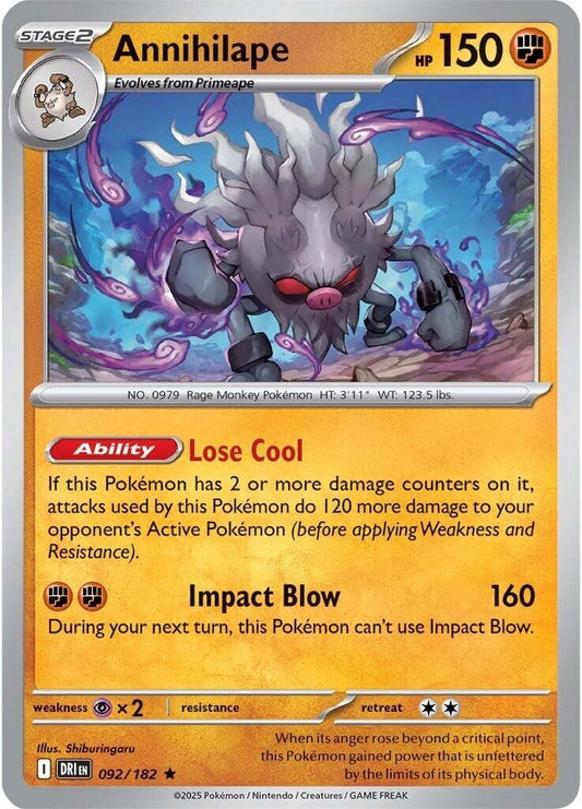 Image for Annihilape (092/182) (SV10: Destined Rivals) - Pokemon