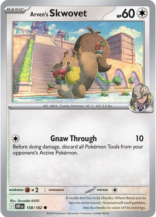 Image for Arven's Skwovet (158/182) (SV10: Destined Rivals) - Pokemon