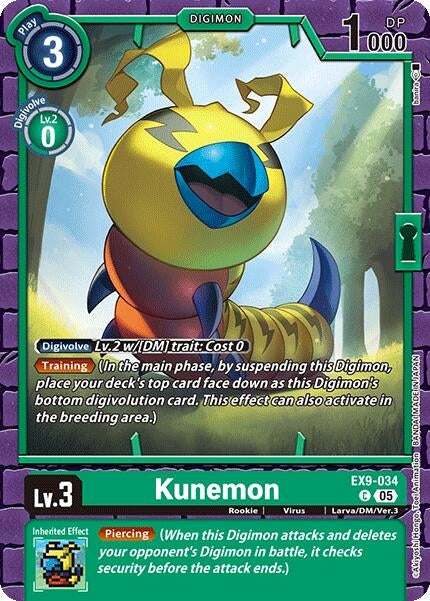 Image for Kunemon (EX9-034 C) (Versus Monsters) - Digimon Card Game
