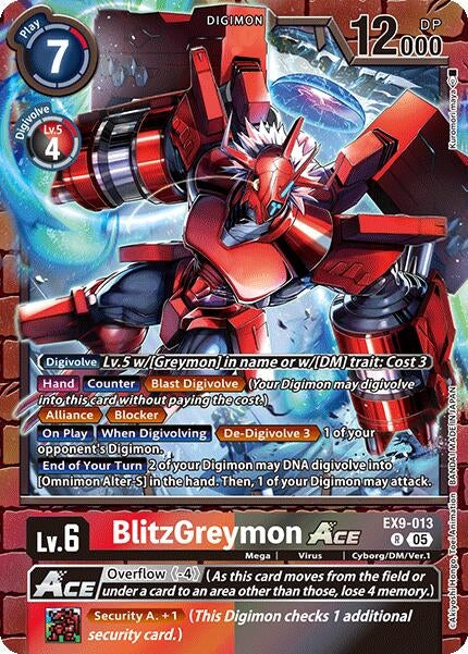 Image for BlitzGreymon ACE (EX9-013 R) (Versus Monsters) - Digimon Card Game